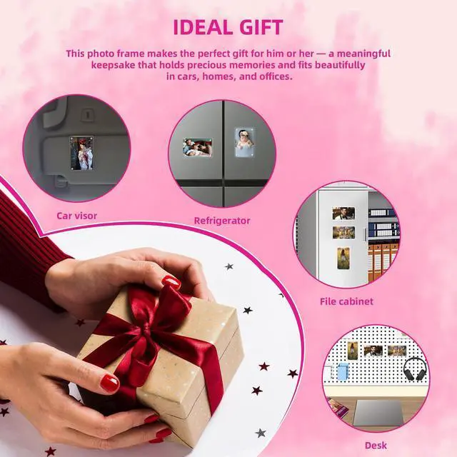 Alt view image 7 of 7 - 2Pcs Car Picture Holder, Suitable for car Visor, Universal for Any Vehicle Model, Show Personal or Family Photos, Great Gift for Drivers, Car Accessories, Polaroid Photo Frame, 3.5"X2.4"