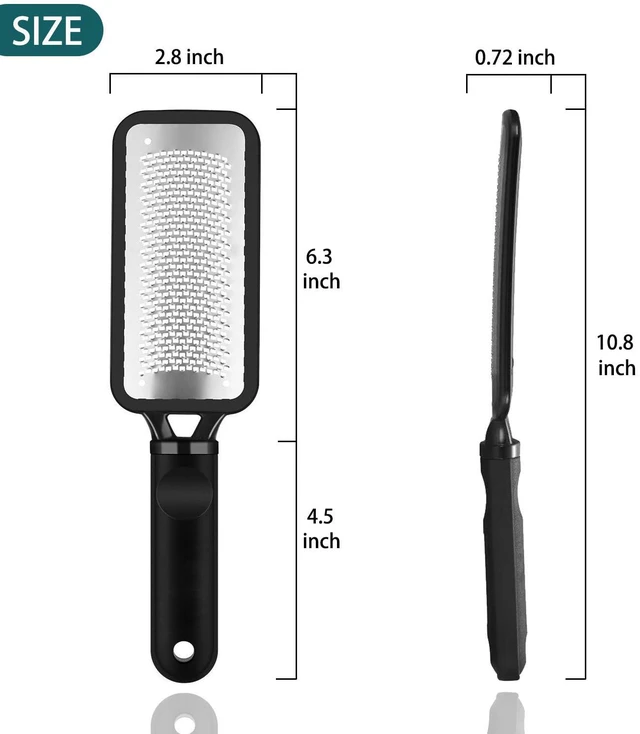 Alt view image 6 of 7 - Foot Files Foot Scrubber Pedicure, Stainless Steel Callus Remover for Feet, Professional Foot Grater Rasp Scraper to Hard Skin Corns for Dry and Wet Fee
