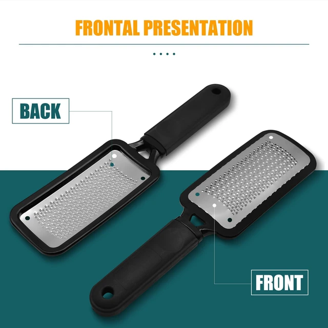 Alt view image 5 of 7 - Foot Files Foot Scrubber Pedicure, Stainless Steel Callus Remover for Feet, Professional Foot Grater Rasp Scraper to Hard Skin Corns for Dry and Wet Fee
