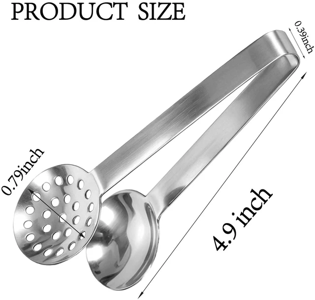 Alt view image 2 of 7 - Stainless Steel Tea Bag Squeezer Tongs for Tea, Lemon and Sugar Cubes | Tea Bag Squeezing,Stainless Steel Construction,Round Gripping Ends,Multiple Serving Uses,Compact Beverage Tool,Squeezer Tongs