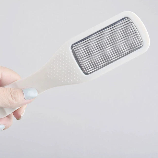 Alt view image 3 of 7 - Foot File Callus Remover Stainless Steel Pedicure Rasp for Cracked Dry Dead Skin Heel Cleaner Dead Skin Tool Ergonomic Handle 7.75 in for Home Spa Foot Care