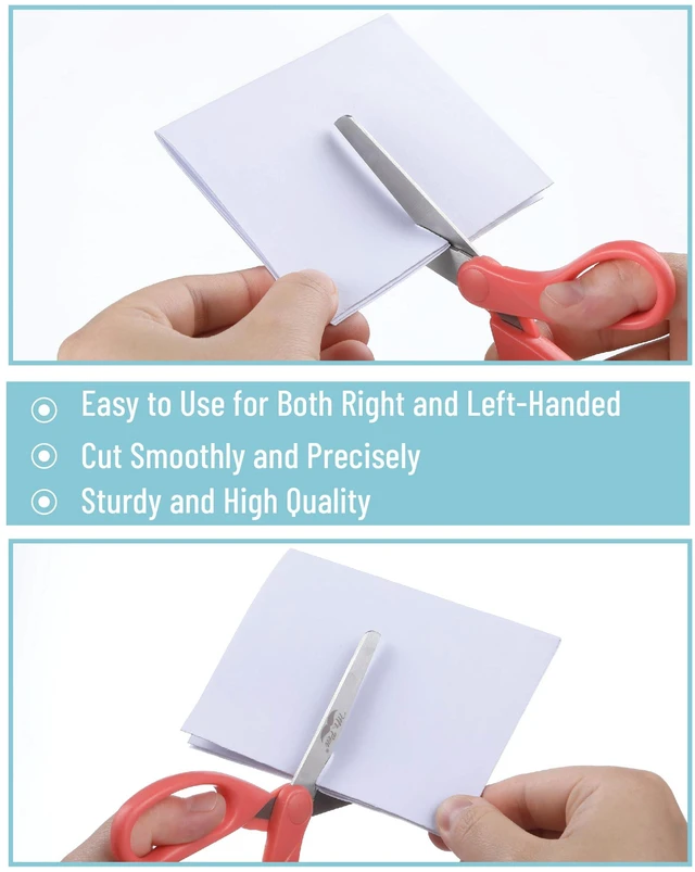 Alt view image 4 of 7 - Kids Scissors, 6 Pack, 5 Inch, Desert Dusk Color, Ages 4+ | Stainless Steel Blunt Tip & Ergonomic Plastic Handle, Right & Left Handed Safety Scissors for Kids Ages 6-8