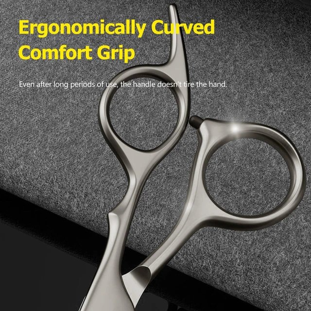 Alt view image 4 of 7 - 6 Inch Professional Straight Hair Cutting Scissors Stainless Steel Sharp Shears for Salon and Home Use, Comfortable Grip for Men and Women - Black