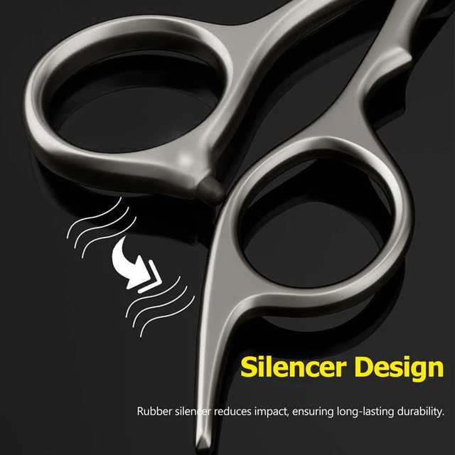 Alt view image 6 of 7 - 6 Inch Professional Straight Hair Cutting Scissors Stainless Steel Sharp Shears for Salon and Home Use, Comfortable Grip for Men and Women - Black