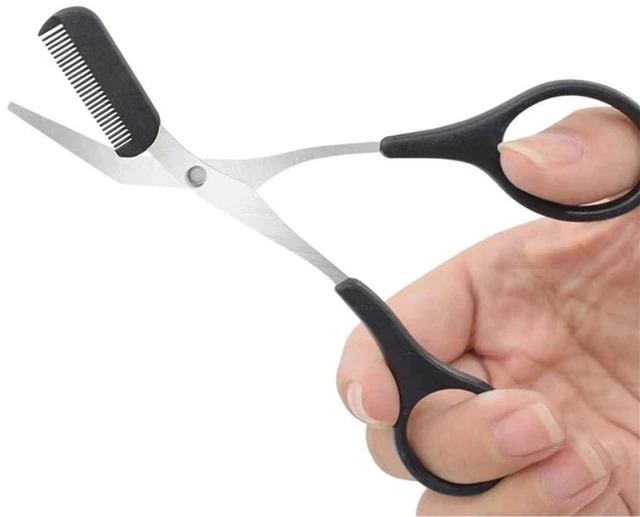 Alt view image 6 of 7 - Eyebrow Trimmer ScissorsEyebrows Scissors with Comb(Detachable) Eyebrows Grooming Tool Designed Specifically for WomenNon-Slip Handle Design Eyebrow Trimming ScissorsBlack