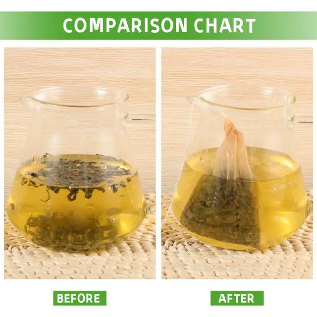 Alt view image 5 of 7 - 200 Pcs Loose Leaf Tea Bags, Disposable Tea Filter Bags with Drawstring | Unbleached Tea Bags for Loose Tea and Coffee (3.54x2.75 inch/1.96x2.75 inch)