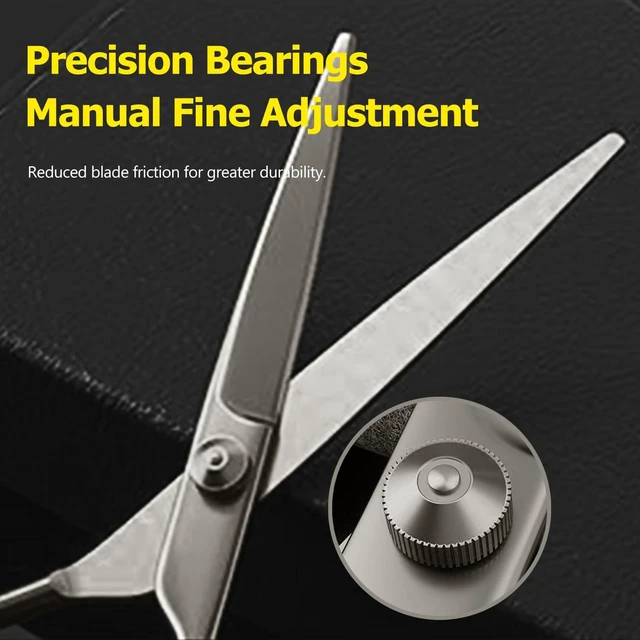 Alt view image 3 of 7 - 6 Inch Professional Straight Hair Cutting Scissors Stainless Steel Sharp Shears for Salon and Home Use, Comfortable Grip for Men and Women - Black