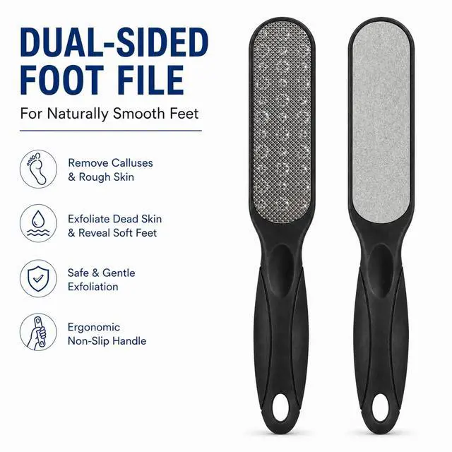 Alt view image 2 of 6 - Double Sided Foot File, Callus Remover for Dead Skin | Professional Dead Skin Scrubber for Feet Smoother, Foot Rasp for Wet & Dry Feet at Home Pedicure