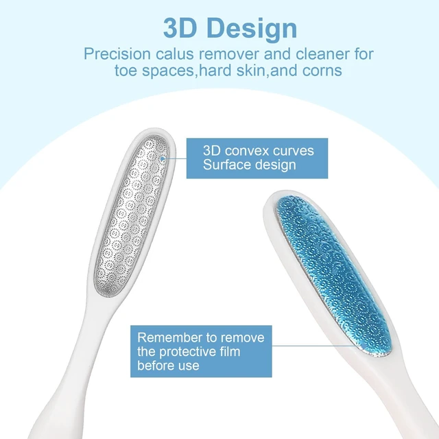 Alt view image 3 of 7 - Amabro Dual Sided Foot File Toe Callus Remover Pedicure Tool for Dead Skin | Dual-sided stainless steel foot file set remove callus dead hard skin feet hands easy clean hygienic durable daily foot car