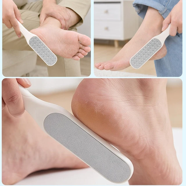 Alt view image 4 of 7 - Amabro Dual Sided Foot File Toe Callus Remover Pedicure Tool for Dead Skin | Dual-sided stainless steel foot file set remove callus dead hard skin feet hands easy clean hygienic durable daily foot car