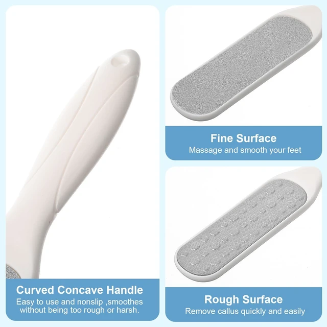 Alt view image 2 of 7 - Amabro Dual Sided Foot File Toe Callus Remover Pedicure Tool for Dead Skin | Dual-sided stainless steel foot file set remove callus dead hard skin feet hands easy clean hygienic durable daily foot car