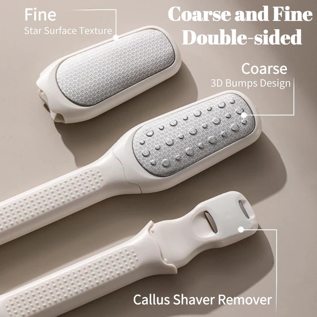 Alt view image 4 of 7 - Detachable Foot File, 2-in-1 Double Sided Callus Remover Tool | Stainless Steel Plate, Coarse & Fine Dual Surface, Non-Slip Grip Handle, Portable Tool for Dead Skin & Cracked Heel Foot Care