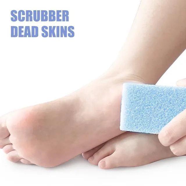 Alt view image 2 of 6 - 4 Pack Foot Pumice for Feet Pedicure Plastic Foot Scrubber Exfoliator for Dead Skin Cracked Heel Repair Callus Remover