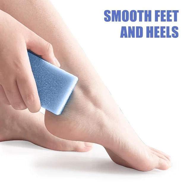 Alt view image 4 of 6 - 4 Pack Foot Pumice for Feet Pedicure Plastic Foot Scrubber Exfoliator for Dead Skin Cracked Heel Repair Callus Remover