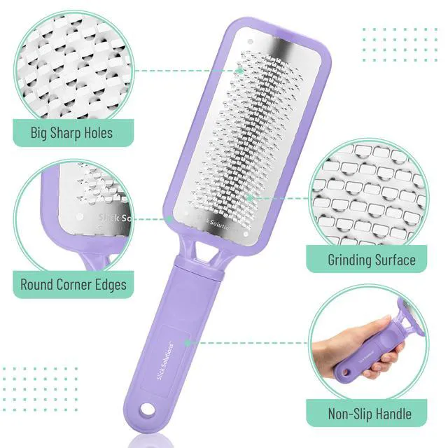 Alt view image 2 of 7 - Foot File Callus Remover - Purple Foot Scraper & Rasp for Dead Skin, Heel Scrubber