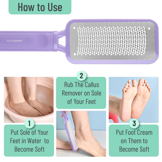Alt view image 6 of 7 - Foot File Callus Remover - Purple Foot Scraper & Rasp for Dead Skin, Heel Scrubber