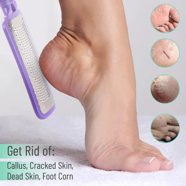 Alt view image 7 of 7 - Foot File Callus Remover - Purple Foot Scraper & Rasp for Dead Skin, Heel Scrubber