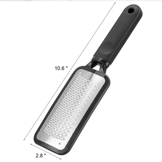 Alt view image 3 of 7 - Foot Scrubber Foot Files Callus Remover Black Heel Grater Dead Skin Remover Stainless Steel Heel Scraper for Cracked Heels