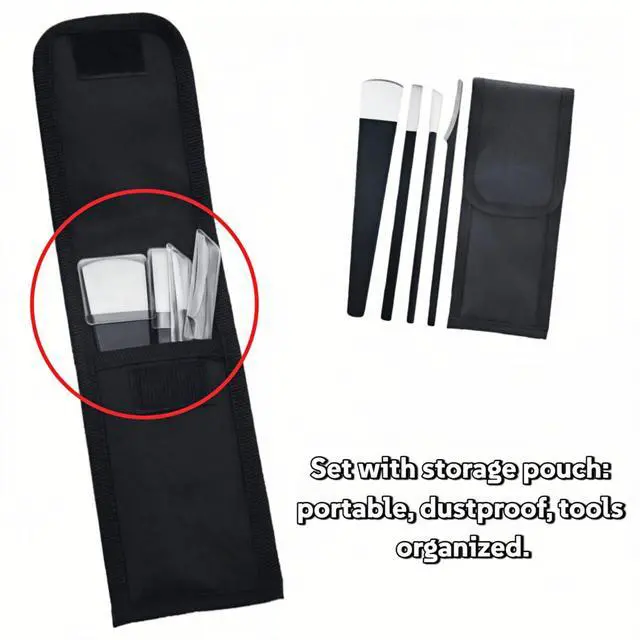 Alt view image 5 of 7 - 4PCS Pedicure Knife Set, Steel Ingrown Toenail Removal Kit, Pedicure Callus Shaver Tools, Professional Foot Scraper, Foot Remover, Foot File Rasp for Foot Care Dead Skin Corn 6.3" - Black