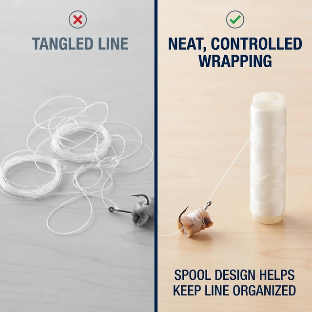 Alt view image 7 of 7 - 2Pcs White Fishing Thread Nylon Elastic Invisible Magic Fishing Line Bait Thread Length 656 Feet Per Spool Stretchy Line Clear String Line