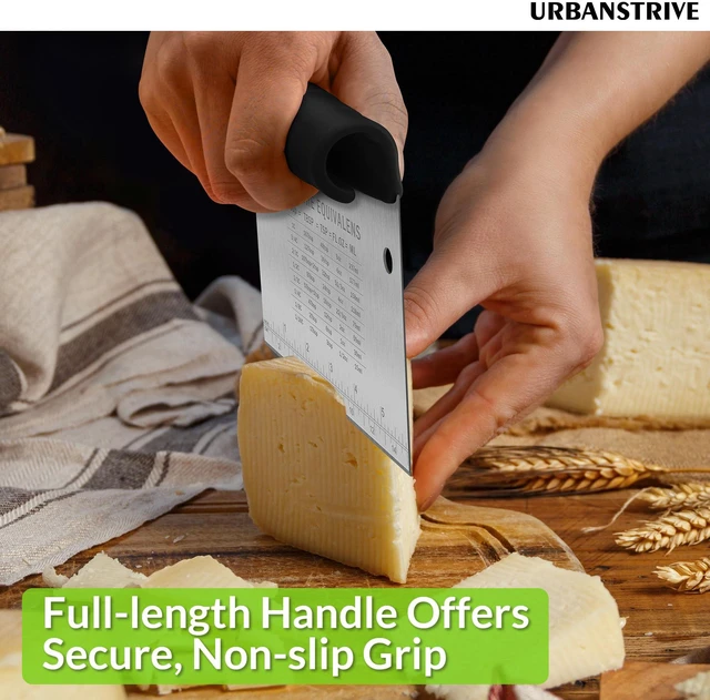 Alt view image 4 of 7 - Bench Scraper for Baking, Stainless Steel Dough Cutter and Scraper Tool Kitchen, Kitchen Scraper Food Scraper Tool Pizza Cutter Food Chopper, Multi-Purpose Kitchen Gadgets, Black