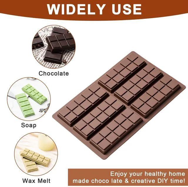 Alt view image 6 of 6 - Chocolate Bar MoldNon-Stick Chocolate Molds100% Food Grade Silicone Mold | DIY Chocolate Bar Mold, Chocolate Chip Mold for Dubai Pistachio Rod, Candy, Snacks,Knafeh Pistachio Rod and More(10 Snap)