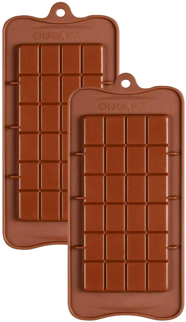 Main image of Silicone Break-Apart Chocolate, Protein and Energy Bar Mold Set of 2