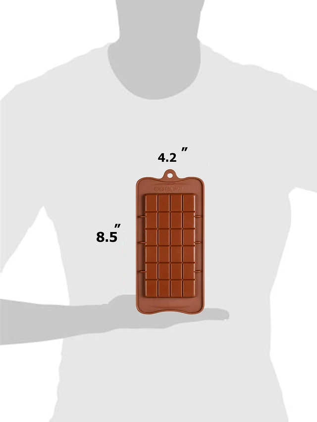 Alt view image 3 of 4 - Silicone Break-Apart Chocolate, Protein and Energy Bar Mold Set of 2