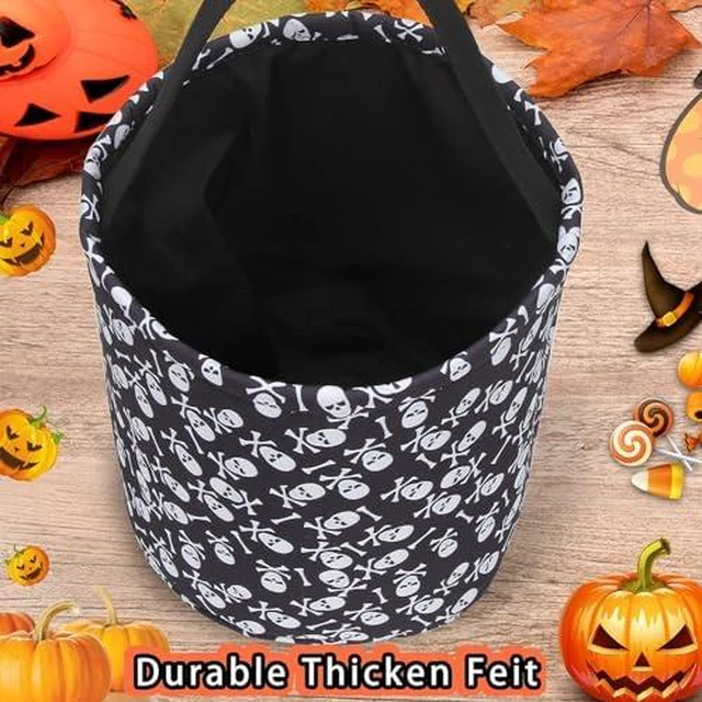 Alt view image 4 of 7 - Halloween Candy Basket Bag Halloween Candy Trick or Treat Buckets