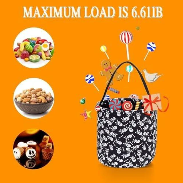 Alt view image 5 of 7 - Halloween Candy Basket Bag Halloween Candy Trick or Treat Buckets