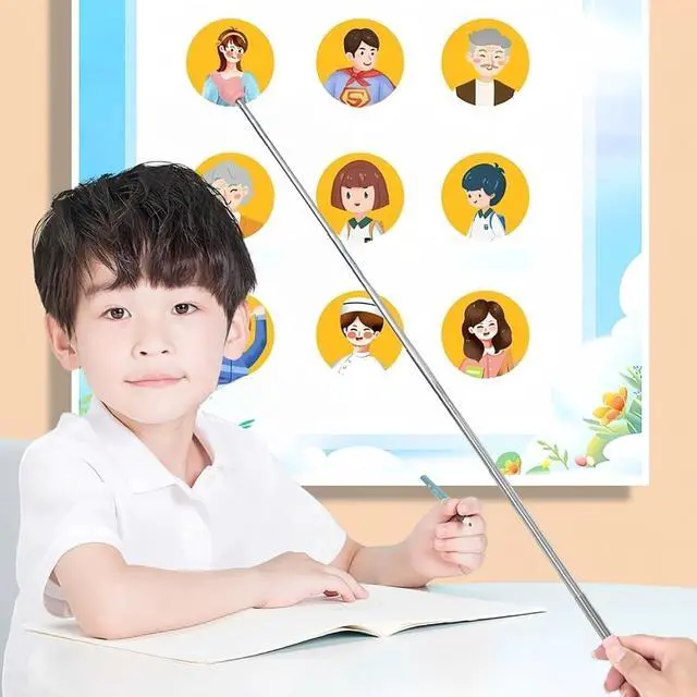 Alt view image 6 of 6 - Pointer Finger Stick Extendable, Hand Pointer for Teachers with Telescoping, Retractable Design Pointing Stick, Classroom Must-Have Supplies for Elementary