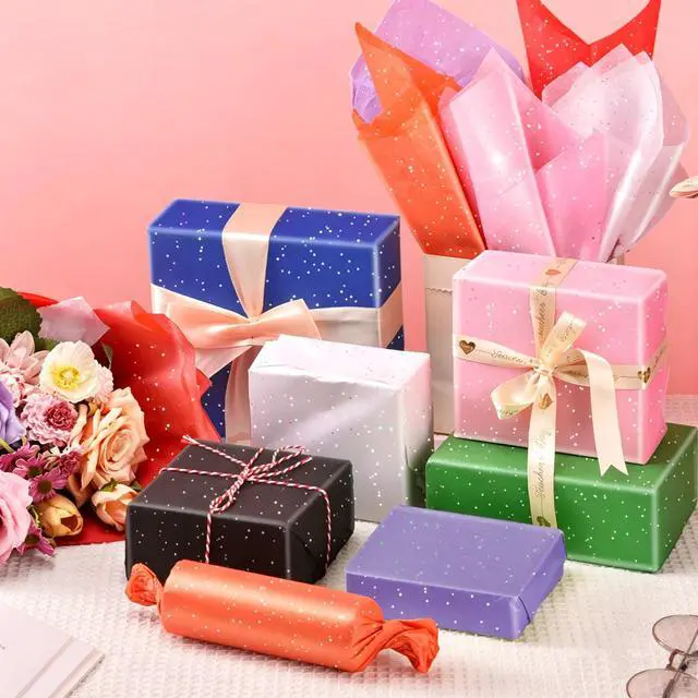 Alt view image 5 of 7 - Black Glitter Tissue Paper for Gift Bags 20x20 Inch - 30 Sheets Recyclable Wrapping Tissue Paper Bulk for DIY Crafts Birthday Baby Shower Festival Holidays Decorative