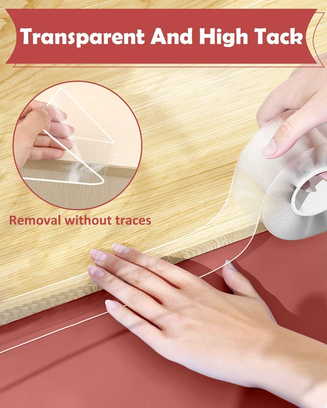 Alt view image 2 of 6 - Corner Protectors Baby Proofing Clear Edge Protector Furniture 3.3ft | Soft Corner Protectors,Clear Edge Protector Strip For Baby Proofing Furniture Cabinets And Tables