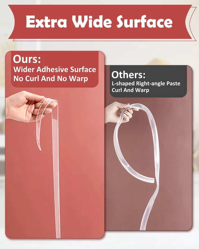 Alt view image 3 of 6 - Corner Protectors Baby Proofing Clear Edge Protector Furniture 3.3ft | Soft Corner Protectors,Clear Edge Protector Strip For Baby Proofing Furniture Cabinets And Tables