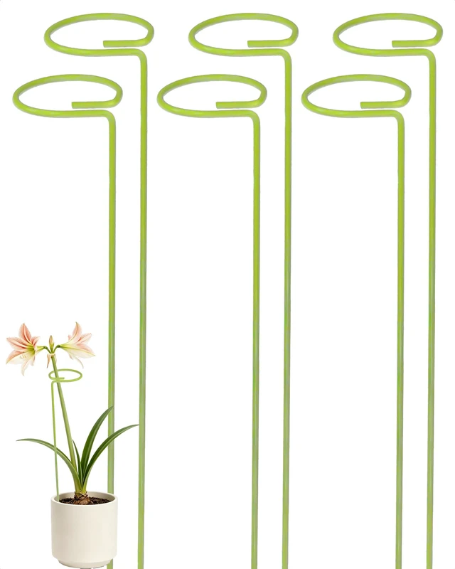 Main image of 6-Pack Plant Support Stakes for Indoor Plants, Monstera Plant Support & Tall Sticks, Heavy Duty Adjustable 15.8-Inch Garden Stakes for Amaryllis, Snake Plant, Indoor Outdoor Use