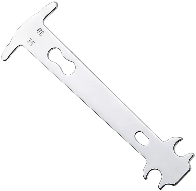 Main image of 1 PC Bike Chain Checker Tool, Stainless Steel Chain Wear Indicator Gauge, Accurate Bicycle Chains Measuring Tool, Universal for Most Road Mountain Bikes (Silver)