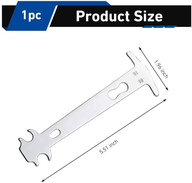 Alt view image 2 of 7 - 1 PC Bike Chain Checker Tool, Stainless Steel Chain Wear Indicator Gauge, Accurate Bicycle Chains Measuring Tool, Universal for Most Road Mountain Bikes (Silver)