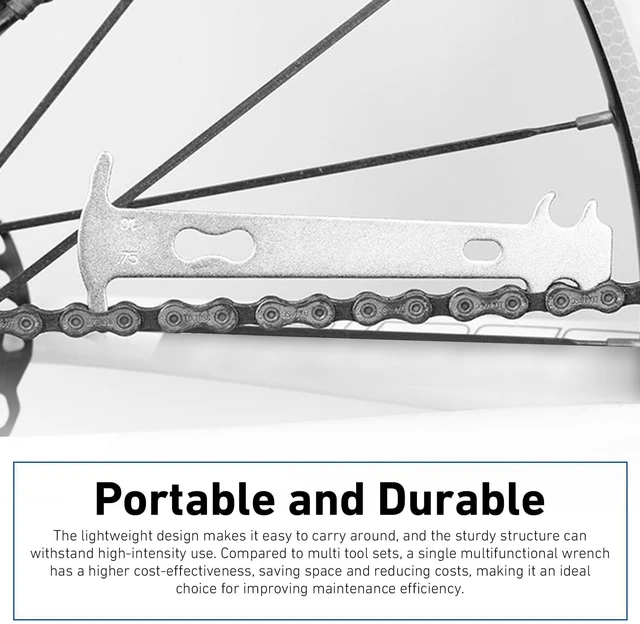 Alt view image 5 of 7 - 1 PC Bike Chain Checker Tool, Stainless Steel Chain Wear Indicator Gauge, Accurate Bicycle Chains Measuring Tool, Universal for Most Road Mountain Bikes (Silver)
