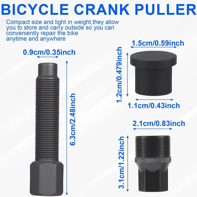 Alt view image 2 of 7 - ptiysta Bicycle Crank Puller & Bottom Bracket Tool | Heavy-Duty Steel; Removes Crank Arms, Adjusts Bottom Brackets. Compact For Bike Repair Kits. For MTB And Road Bikes