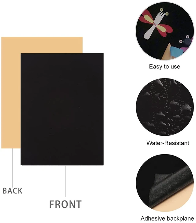Alt view image 2 of 7 - 3-Pack Self-Adhesive Felt Sheets, Peel & Stick, A4 Size (8.3" x 11.8", Black)