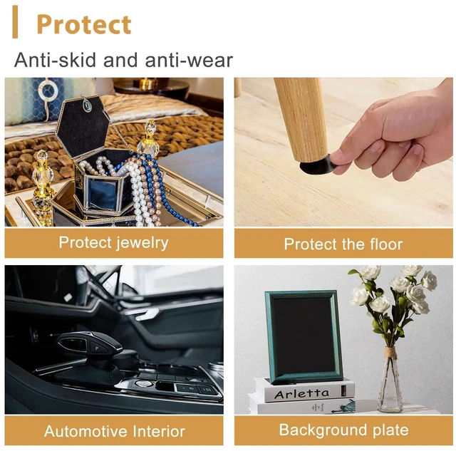 Alt view image 4 of 7 - 3-Pack Self-Adhesive Felt Sheets, Peel & Stick, A4 Size (8.3" x 11.8", Black)