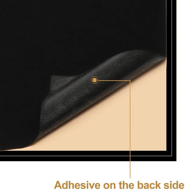 Alt view image 5 of 7 - 3-Pack Self-Adhesive Felt Sheets, Peel & Stick, A4 Size (8.3" x 11.8", Black)