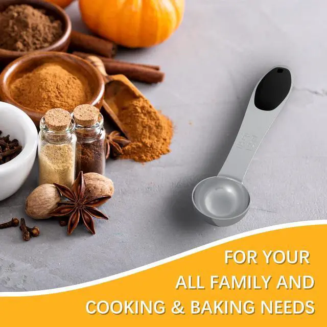 Alt view image 6 of 6 - 1PCS 1/4Tsp(1.25ml) Measuring Spoon, Stainless Steel Measure Scoop | Accurate, BPA-Free, Dishwasher Safe, Silicone Grip, Engraved Marking, Kitchen Essential