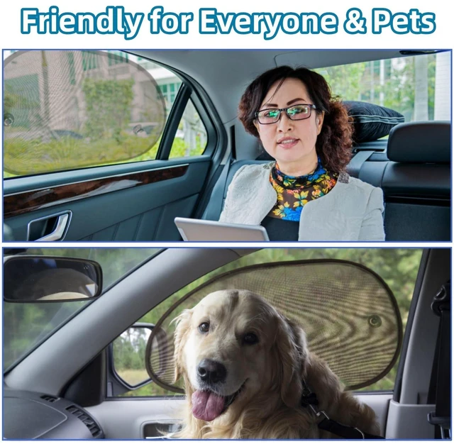 Alt view image 5 of 5 - 4 Packs 2025 New Car Window Shades for Side Window, Window Shade for Baby in Car with Suction Cups to Block UPF 50+ for Kids & Pets, Can Blocks 99.98% UVR, Fit Most of Cars