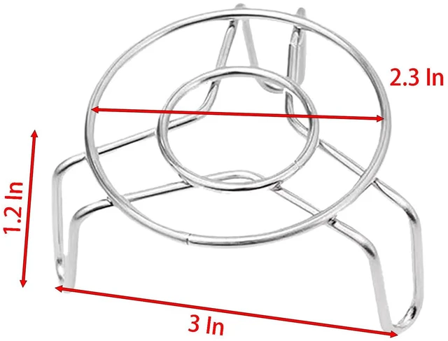 Alt view image 2 of 6 - Mini Steaming Rack, 6 Pcs 2.3 Inch Round 304 Stainless Steel Steamer for Food Steaming, Cooling and Roasting Cooking in Kitchen and Outdoors (6)