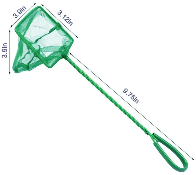 Alt view image 3 of 7 - 2 Pack Aquarium Fish Nets, DSSPORT 4 Inch Small Mesh Fish Catch Nets with Plastic Handle Green