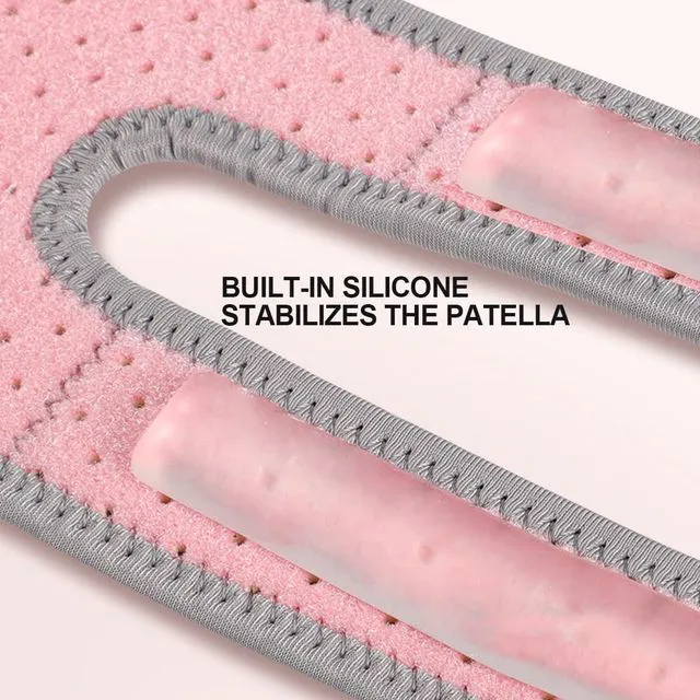 Alt view image 4 of 7 - Patella Knee Brace for Women & Men, Patellar Tendon Support Strap for Running, Basketball, Tennis, Gym, Relief for Meniscus Tear, Arthritis, Injury Recovery (1, Pink)