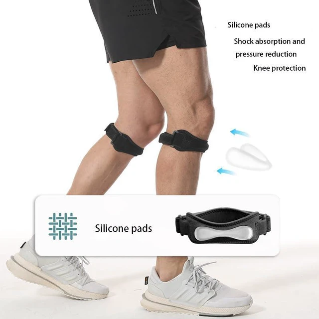 Alt view image 2 of 7 - Unisex Patella Knee Support Strap Knee Braces for for Tendonitis, Basketball, Running, Hiking, Volleyball, Tennis, Squats