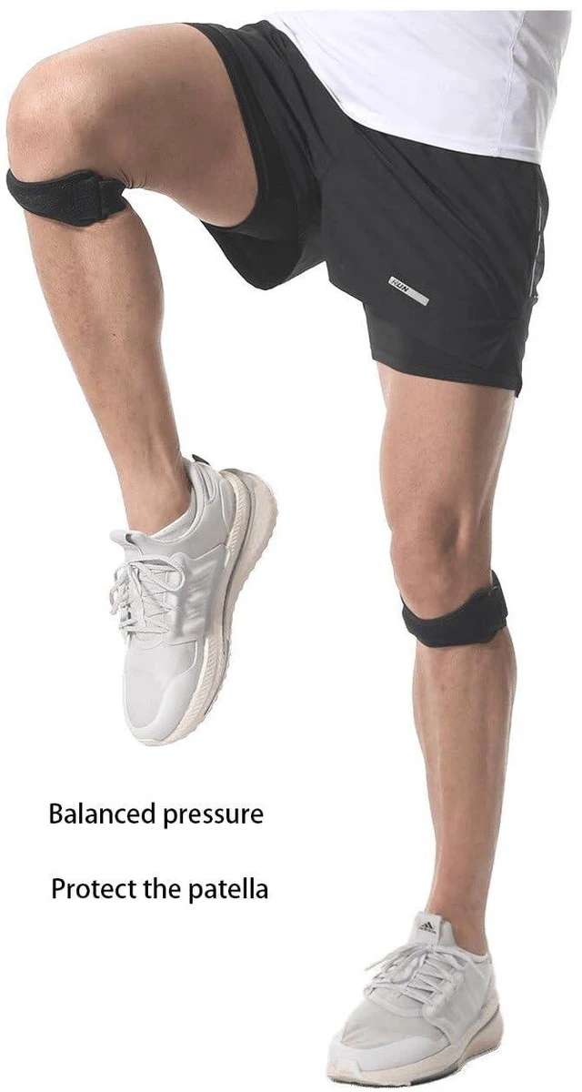 Alt view image 3 of 7 - Unisex Patella Knee Support Strap Knee Braces for for Tendonitis, Basketball, Running, Hiking, Volleyball, Tennis, Squats