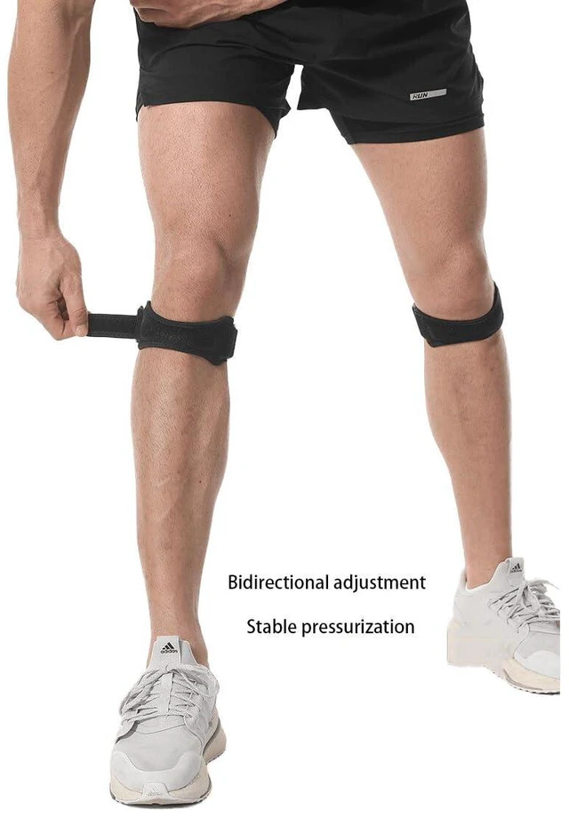 Alt view image 4 of 7 - Unisex Patella Knee Support Strap Knee Braces for for Tendonitis, Basketball, Running, Hiking, Volleyball, Tennis, Squats